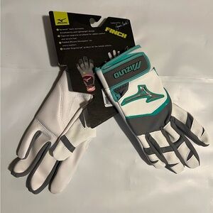 Mizuno Finch Softball Gloves - White and Mint